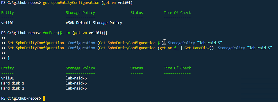 Changing the vSAN Storage Policy for a VM using PowerCLI | The Small ...